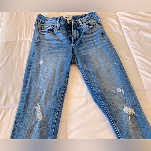 Paige Womens Size 25 Hoxton Ankle Peg Jean Stretch Straight Leg Mid Rise Denim - Picture 6 of 9